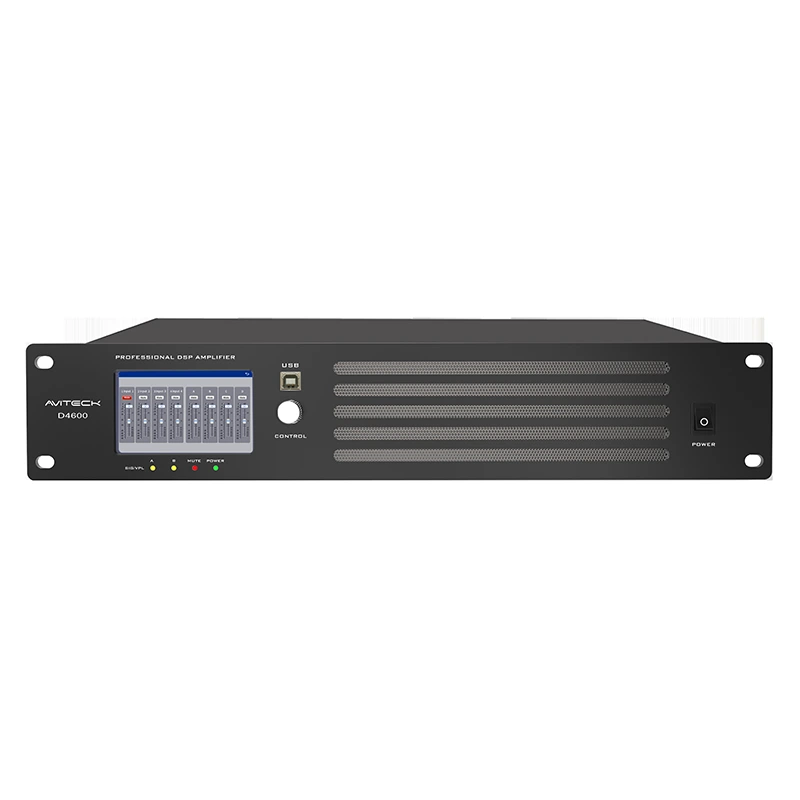 4 CH 600W Dante DSP Amplifier Daya Jaringan